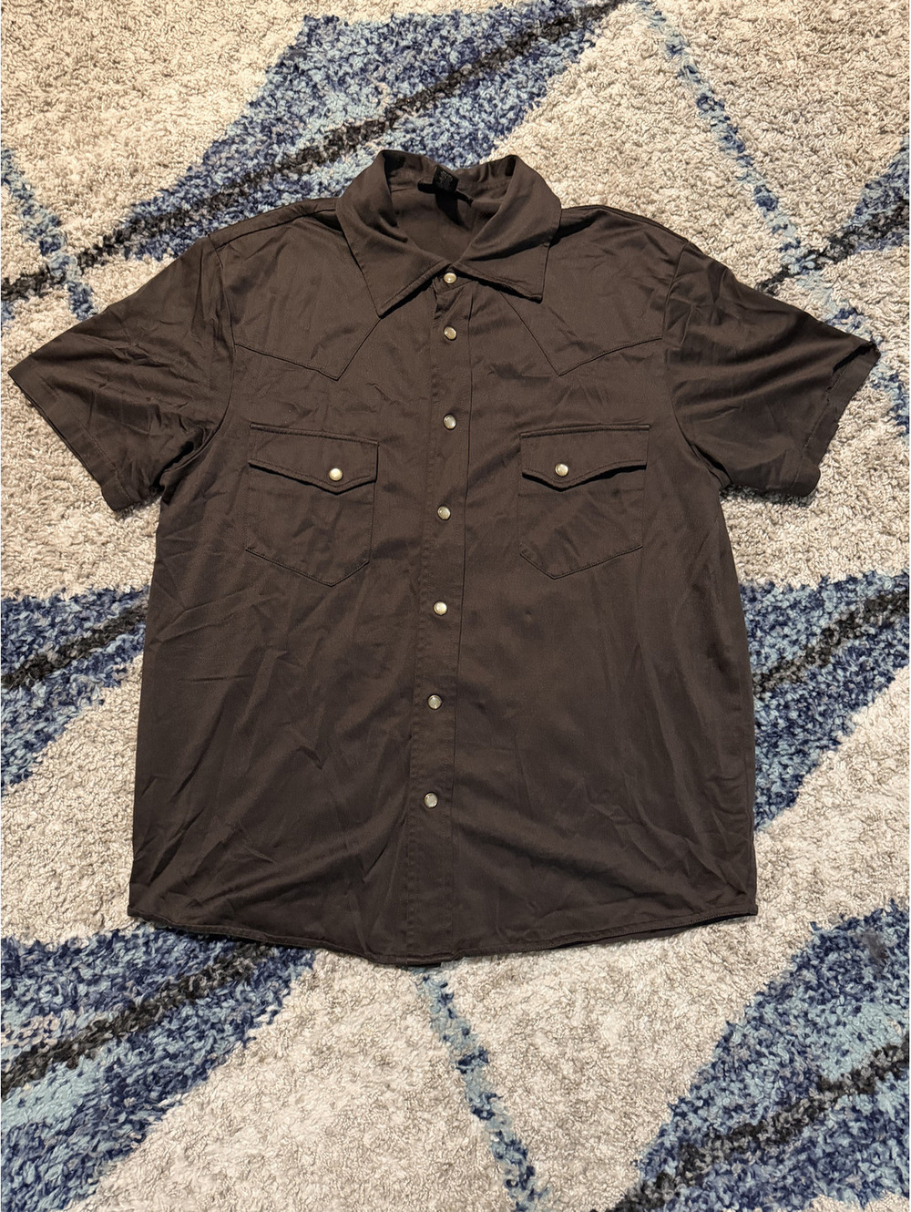 Express Dark Brown Button-Up